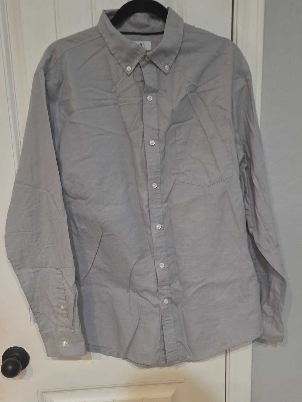 croft & barrow Light Gray Button-Down Dress Shirt